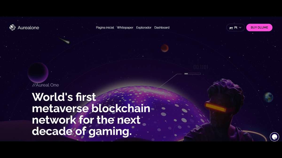 como comprar Aureal One- primeira rede blockchain do metaverso, focada na próxima década dos jogos, destacando inovação e tecnologia.