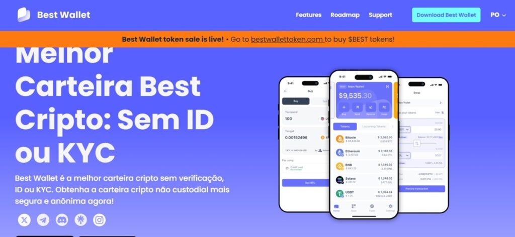 Best Wallet é uma das principais carteiras sem verificação