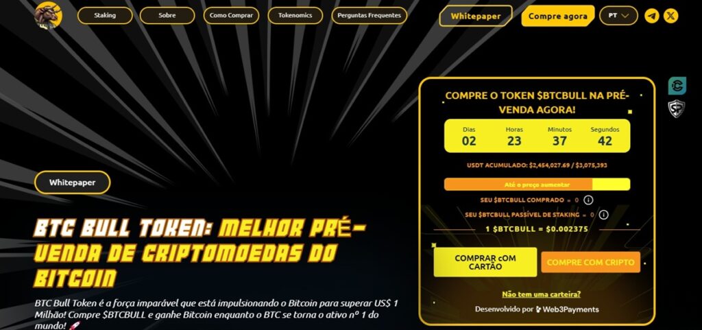 pre-venda de criptomoedas Bitcoin Bull