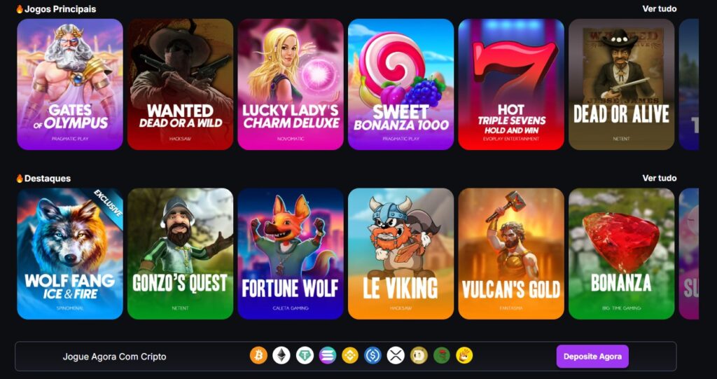 Jogos principais do CoinCasino um dos melhores casinos online disponíveis em Angola