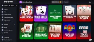 Coincasino disponibiliza várias mesas de poker online