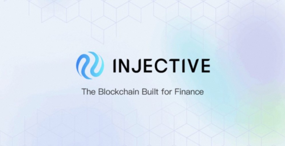 Logo da Injective, uma plataforma de blockchain projetada para o setor financeiro, destacando sua proposta de valor e capacidade de inovação.