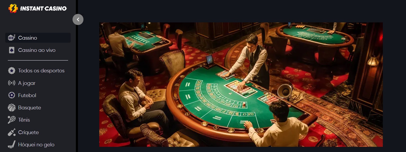 instant Casino é um dos casinos de criptomoedas