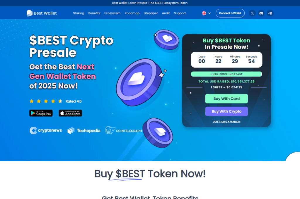 nova criptomoeda promissora Best Wallet
