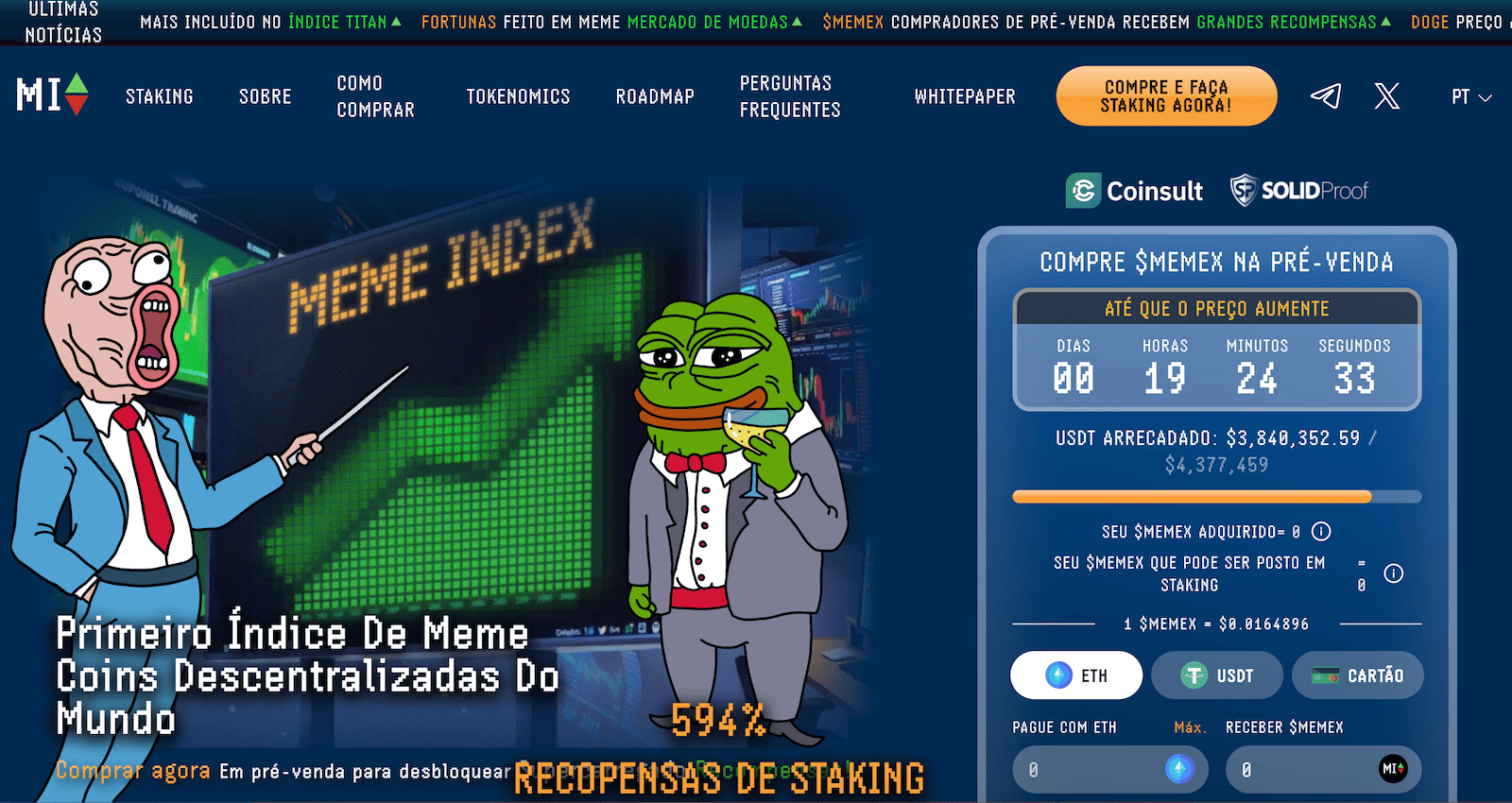 pré-venda do Meme Index em 24-02