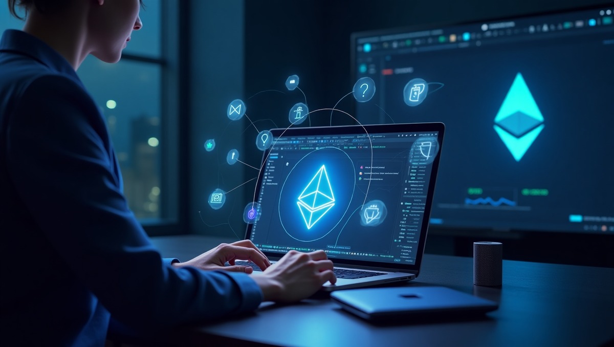 Imagem de pessoa pesquisando informações sobre Ethereum