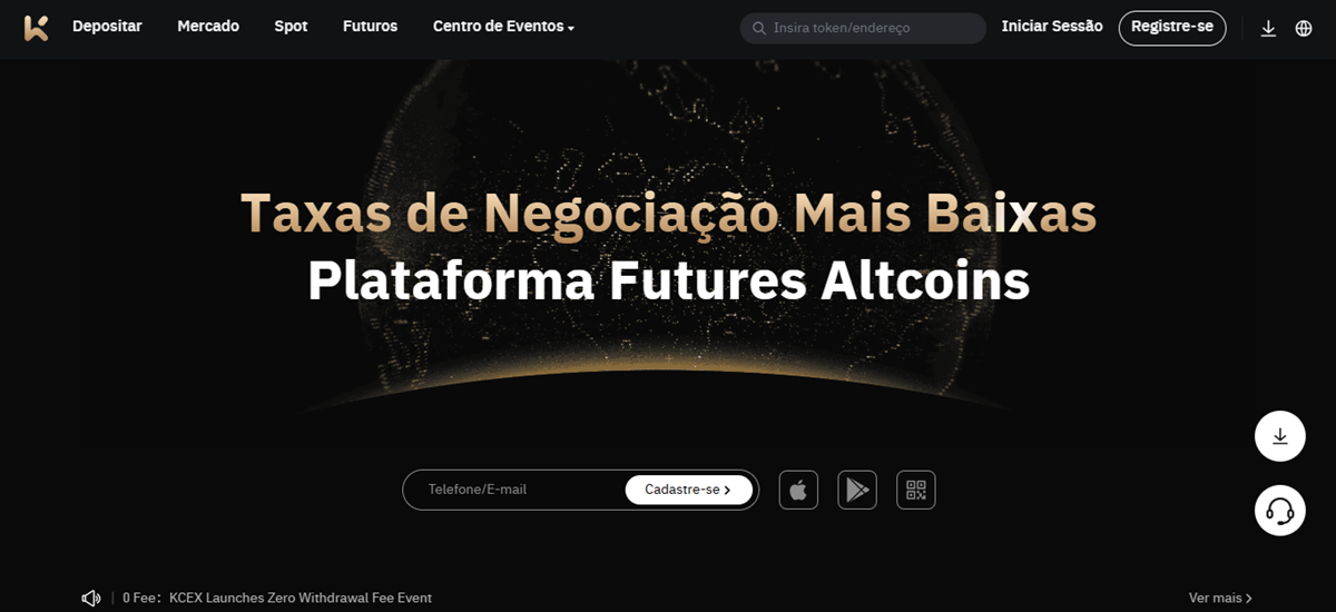 KCEX é uma plataforma de negociação de futuros com taxas acessíveis