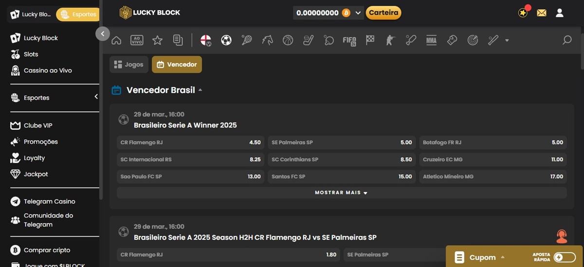 Odds interessantes para apostar em mercados de longo prazo no Lucky Block