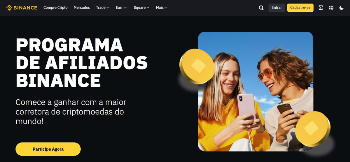 A Binance tem um dos Programas de Afiliados mais completos, do mercado de criptomoedas