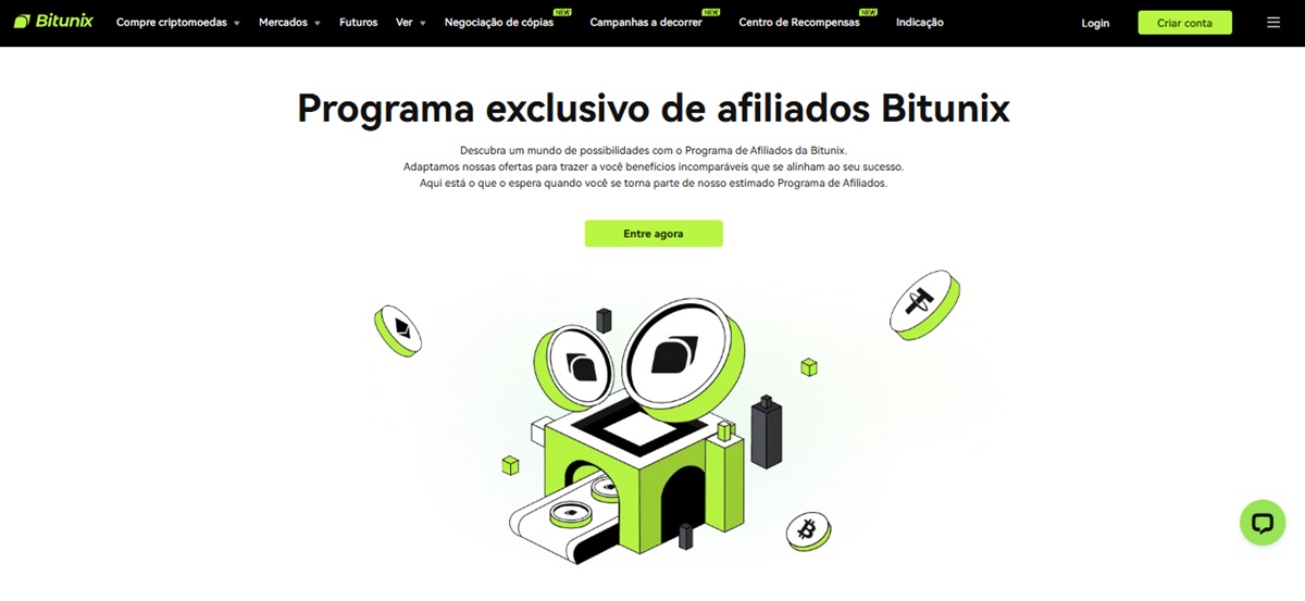 Bitunix oferece comissões de até 70%