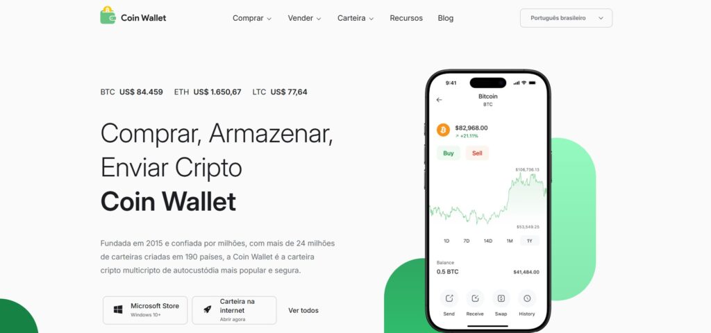 Coin Wallet é simples e compatível com a rede