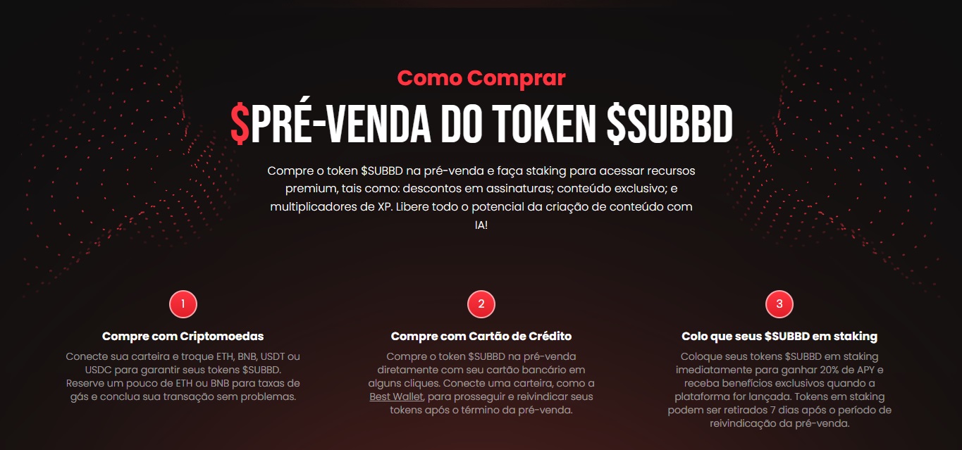 Como investir no token $SUBBD durante a pré-venda
