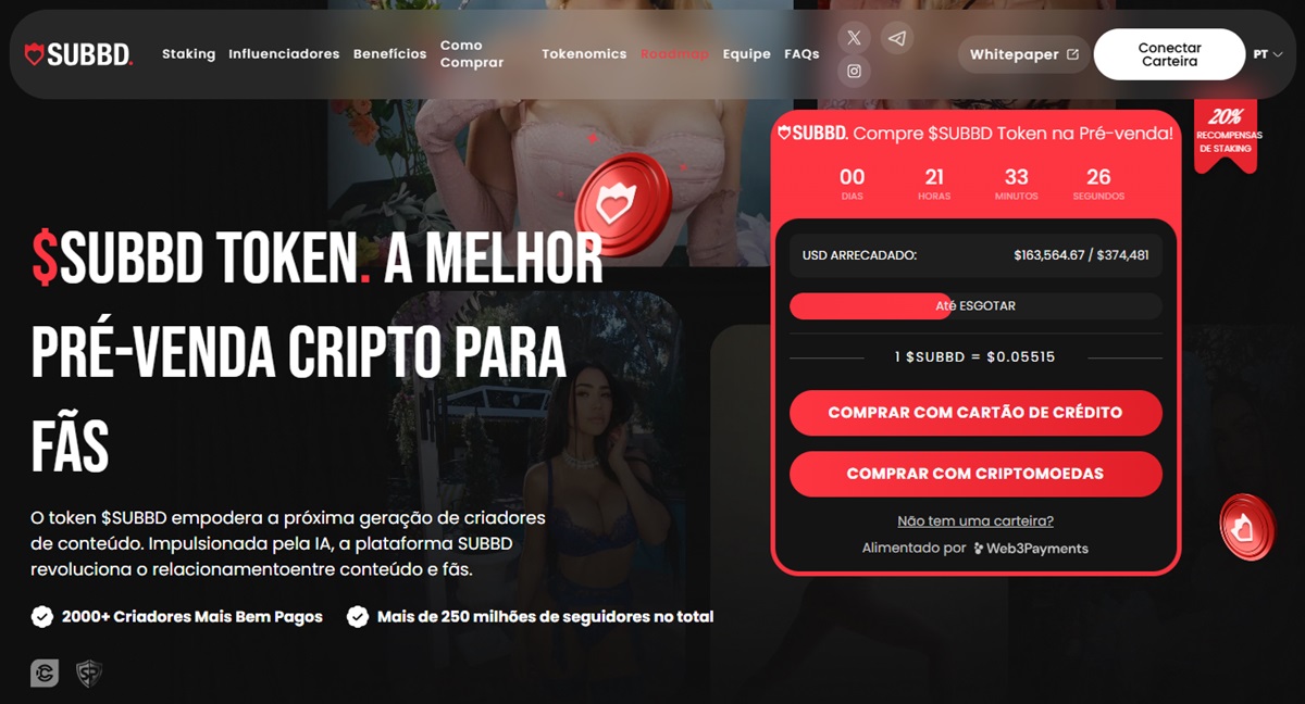 Site pre-venda token $SUBBD