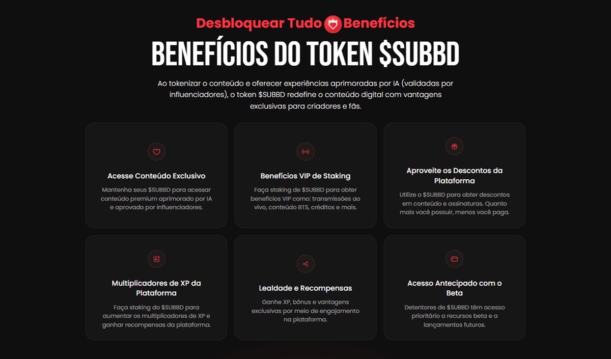 Principais diferenciais do token $SUBBD para investir na pré-venda
