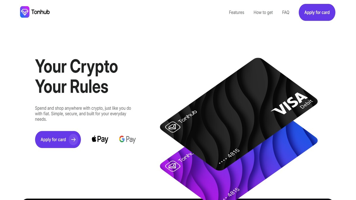 Homepage da Tonhub