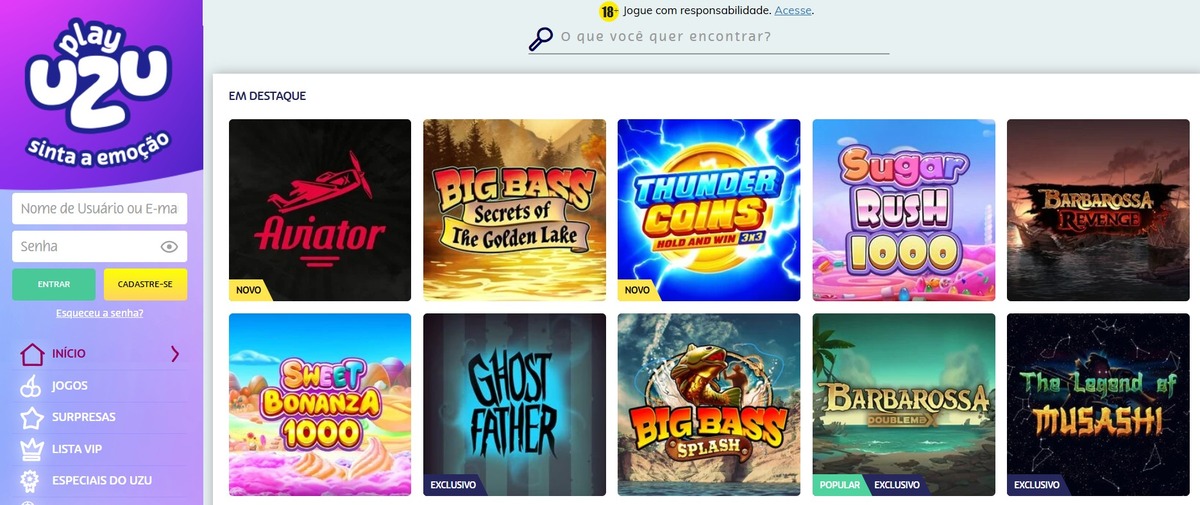 PlayUZU — Cashback Transparente e Site Mobile