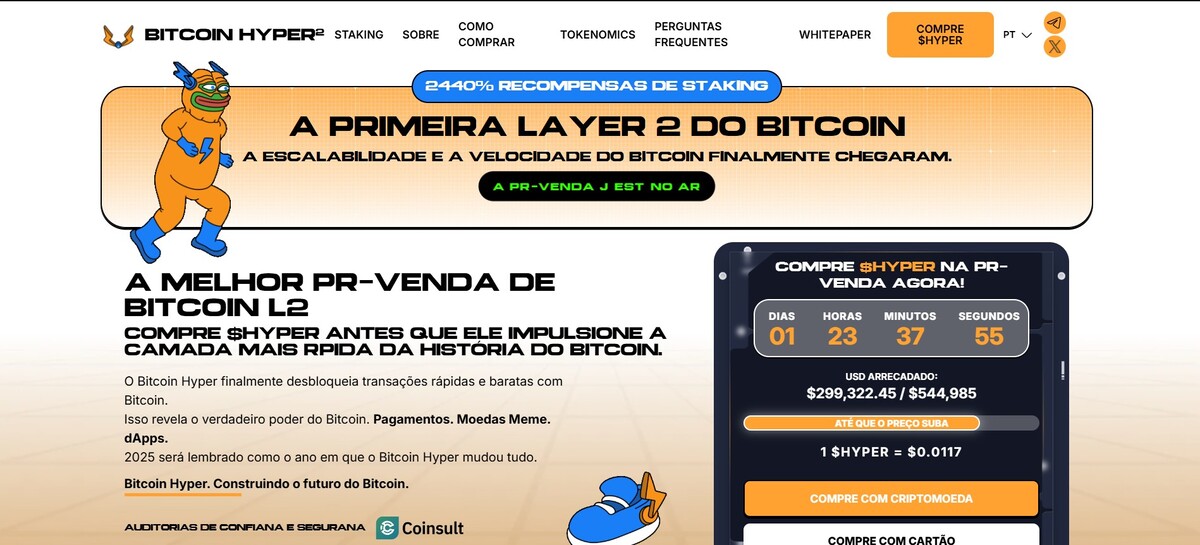 Página de Bitcoin Hyper