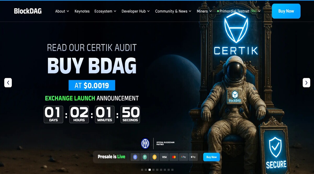 A BlockDAG está em pré-venda e promete lucros acelerados