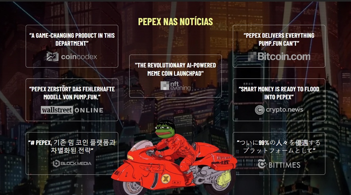 Imagem demonstrando as principais notícias do PepeX na mídia