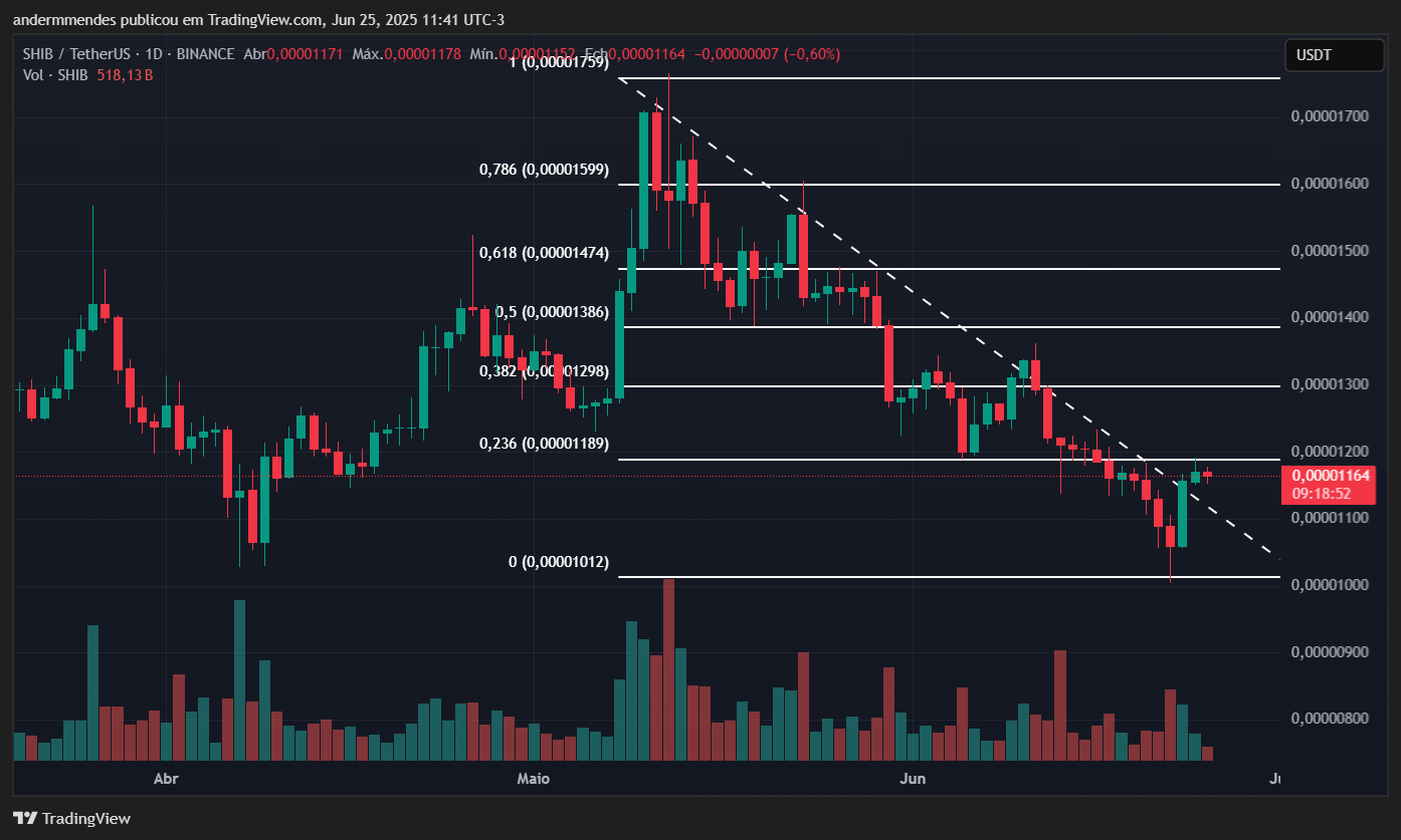 Gráfico da Shiba Inu (SHIB) no TradingView