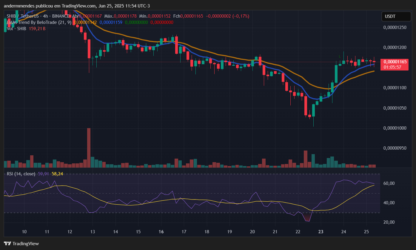 Gráfico da Shiba Inu (SHIB) no TradingView