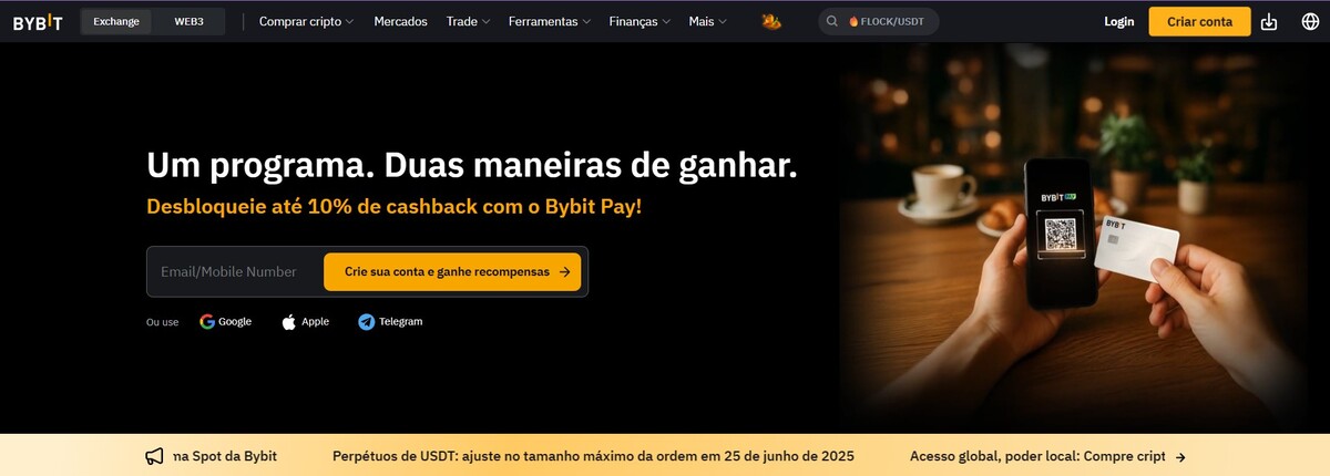 Criar conta na plataforma