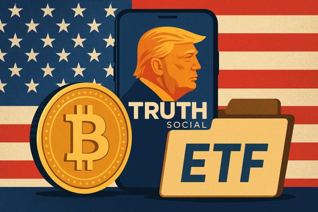 Truth Social, rede social de Donald Trump, entra com pedido para lançar ETF de Bitcoin