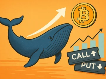 Baleia arrisca milhões em opções com objetivo de BTC a 200 mil dólares