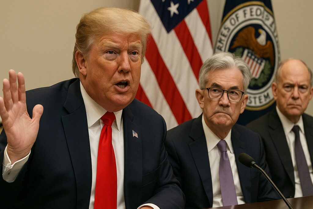 Trump pressiona Fed por corte agressivo de juros e envia bilhete escrito à mão a Jerome Powell