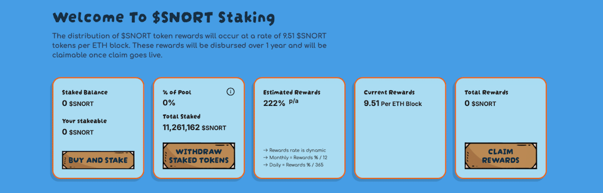 Staking do SNORT