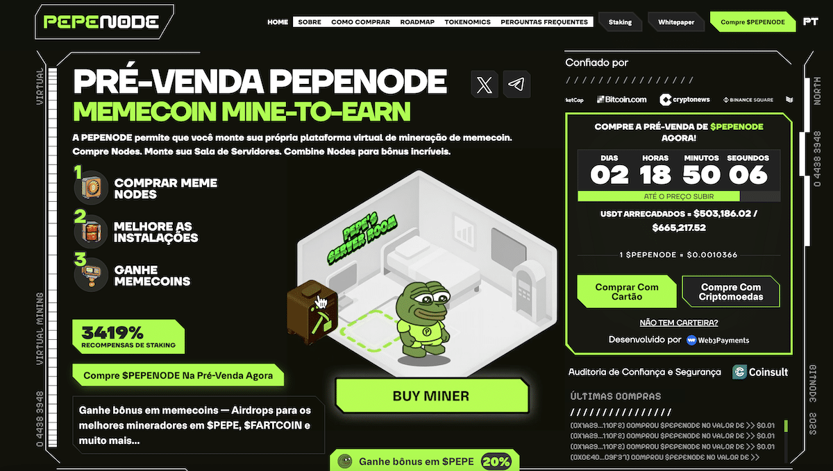 pré-venda pepenode: próxima grande moeda meme?