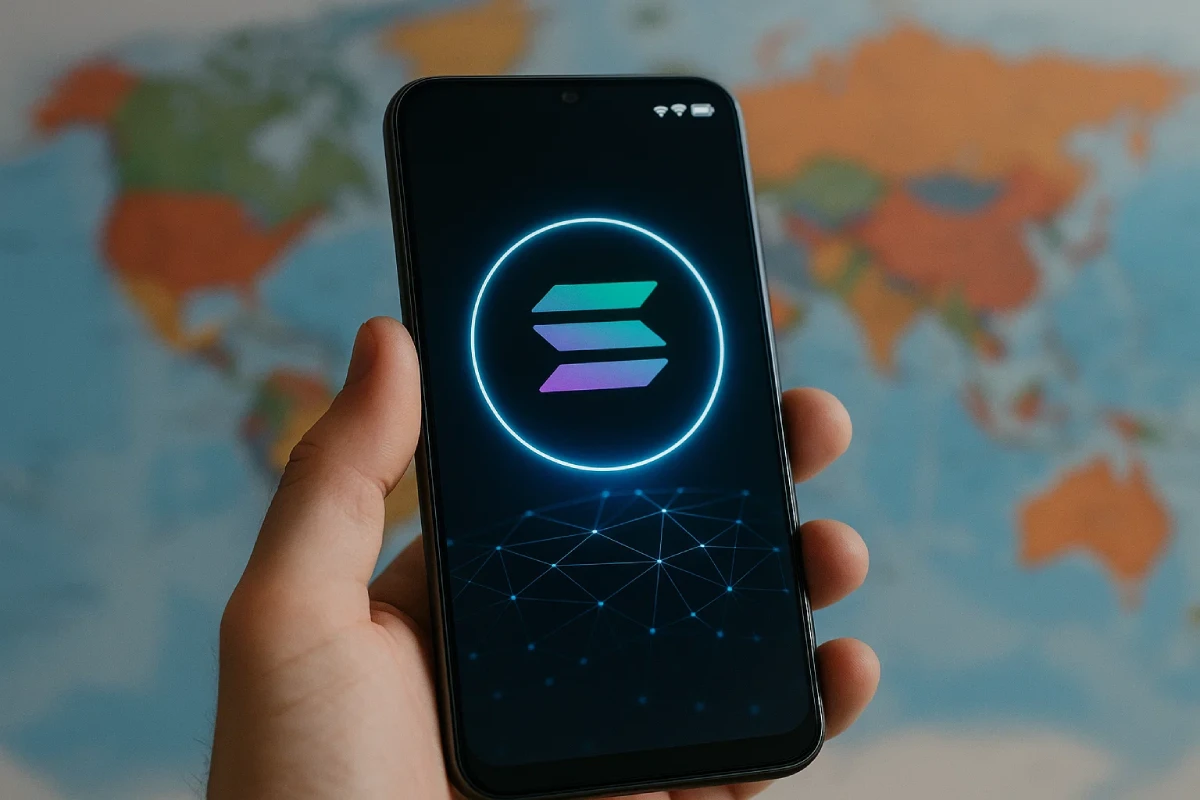 Gemini lança cartão de crédito com recompensas em SOL, em parceria com a Mastercard. smartphone Solana