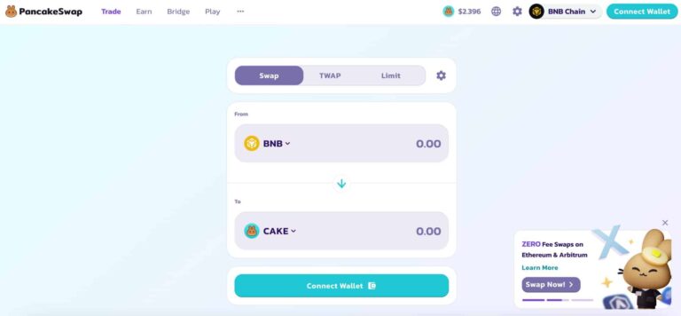 Negociar Tokens BNB Chain em uma DEX como a PancakeSwap