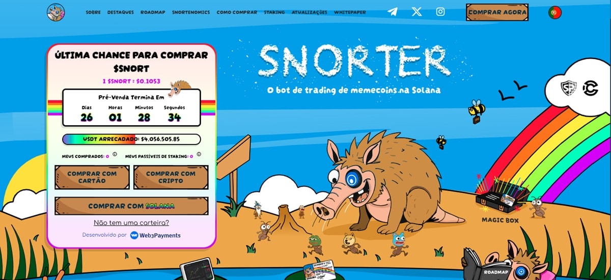 Pré-venda do Snorter Token está chegando em sua fase final
