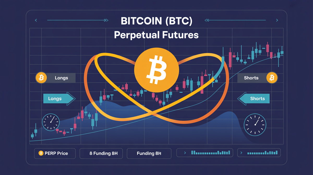 Futuros perpétuos de Bitcoin: funding a cada 8h e paridade com o spot