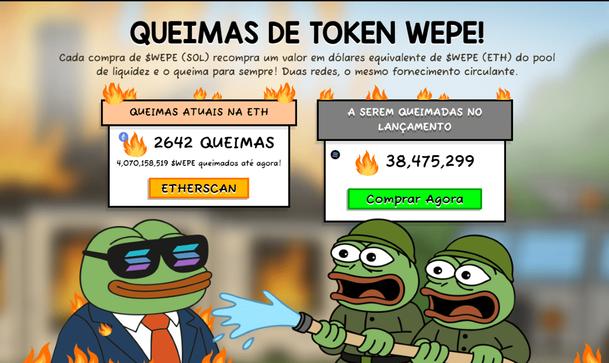 WEPE queima Ethereum