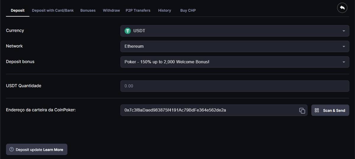 Há inúmeras opções para depositar fundos no CoinFutures