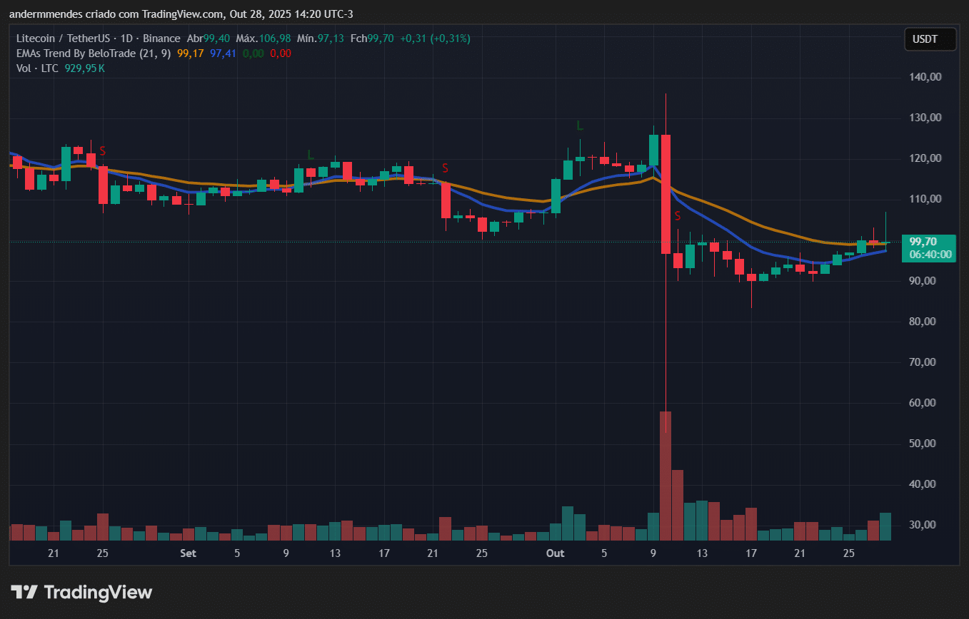 Litecoin hoje: ativo sobe com ETF nos EUA - 99Bitcoins Brasil