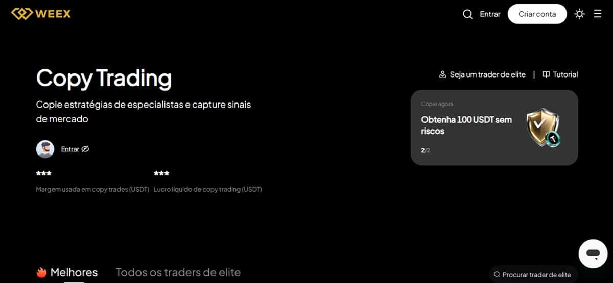 Copy Trading está disponível na Corretora WEEX