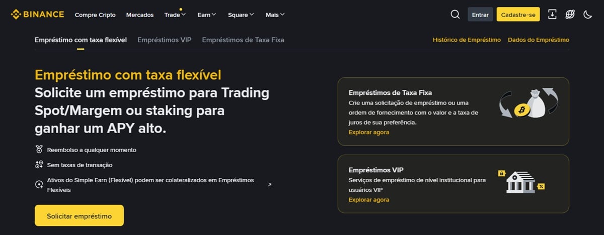 A Binance é confiável e também oferece empréstimos para trading com taxas flexíveis