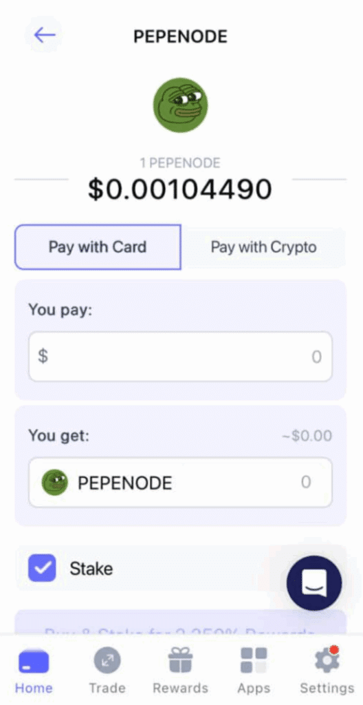 Há diversas formas de como comprar Pepenode na Best Wallet