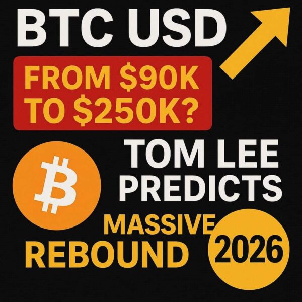 De US$ 90 mil a US$ 250 mil em 2026? Tom Lee prevê grande recuperação do BTC