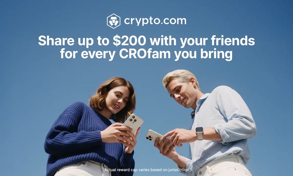 Crypto.com renova programa de indicação com recompensas aprimoradas e novo painel