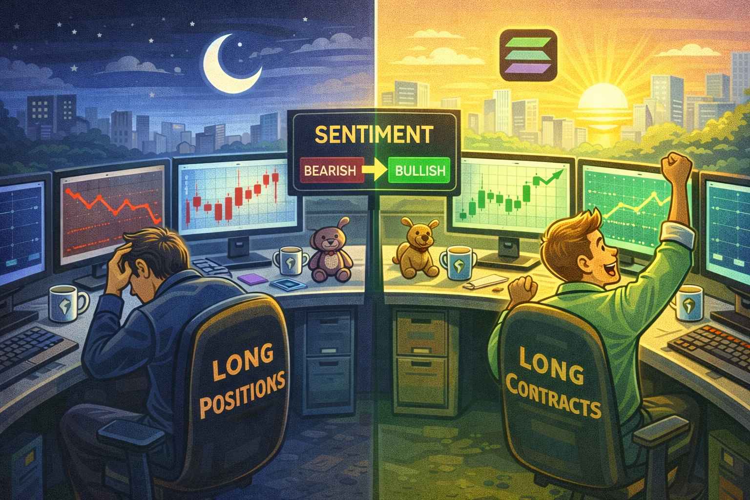 Traders de Solana mostram otimismo com aumento de posições longas