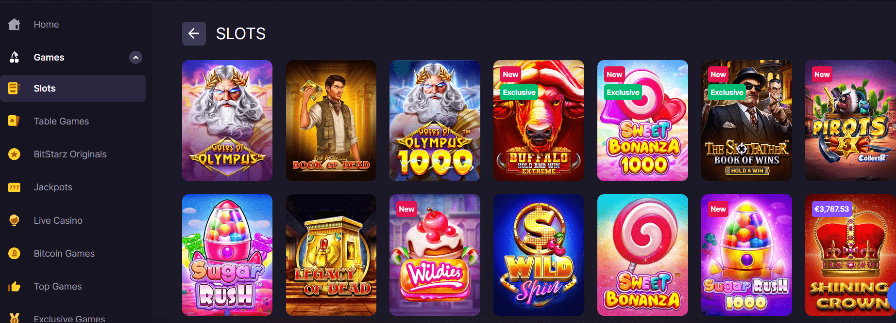 Bitstarz Slots Angebot