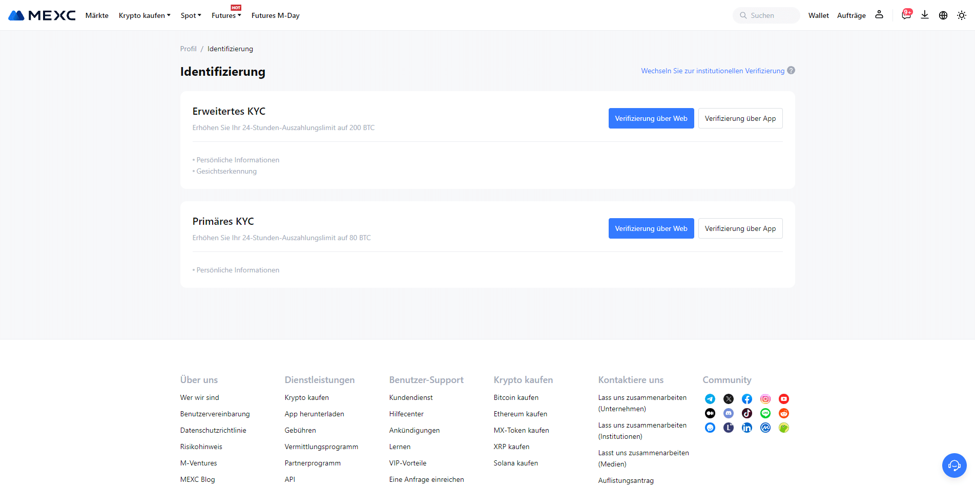 Mexc verifizierung