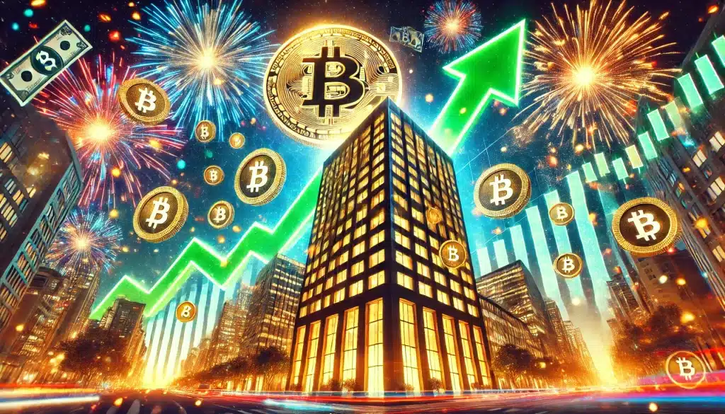 Kursfeuerwerk nach Bitcoin-Kauf