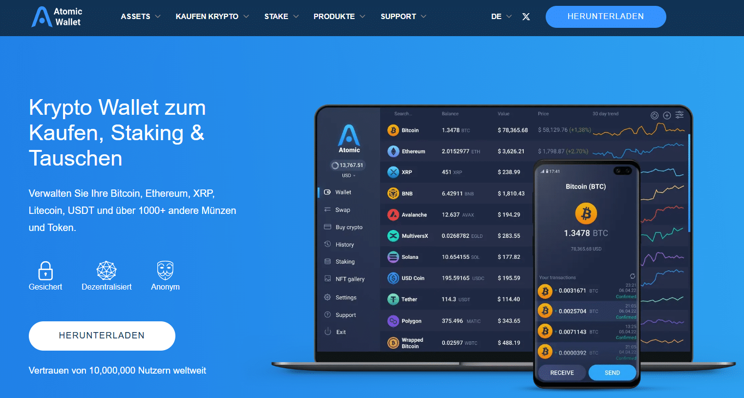 atomic wallet startseit