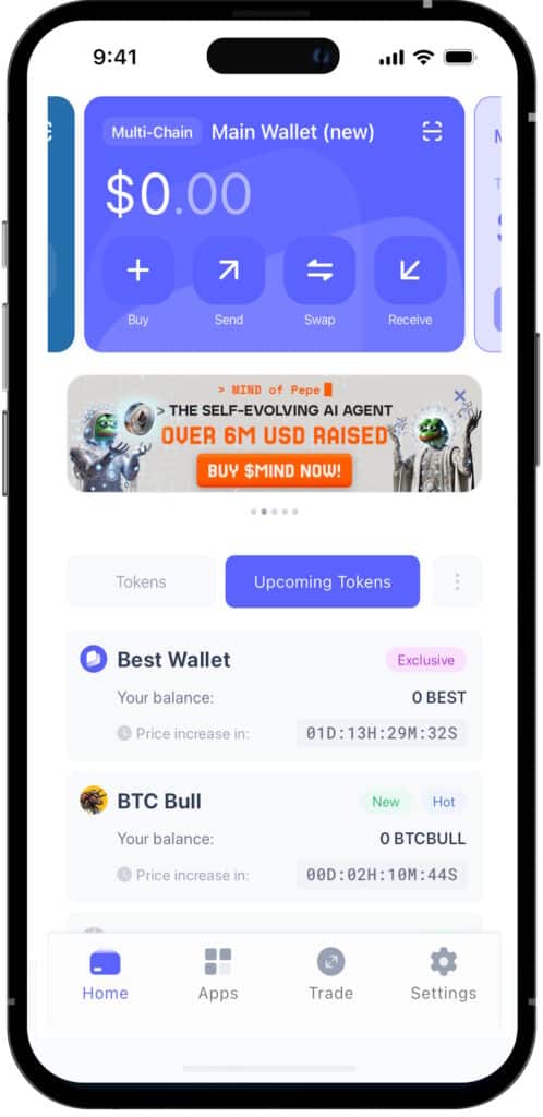 Neue Krypto Coins kaufen mit Best Wallet
