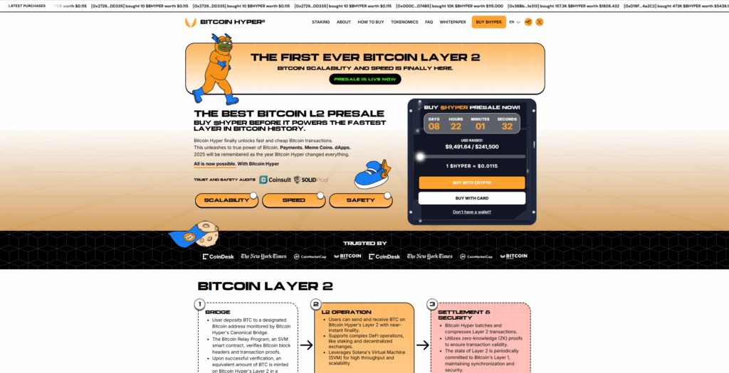 Bitcoin Hyper Homepage